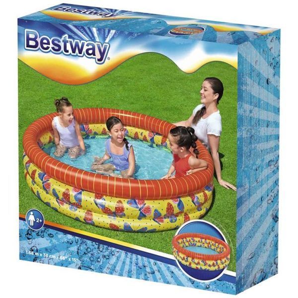 Дитячий надувний басейн Bestway 51202 (168x38см) метелик 31217 фото
