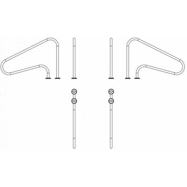 Поручень для басейну Emaux ARG-F(AISI-316) к-т 2 шт 7204 фото