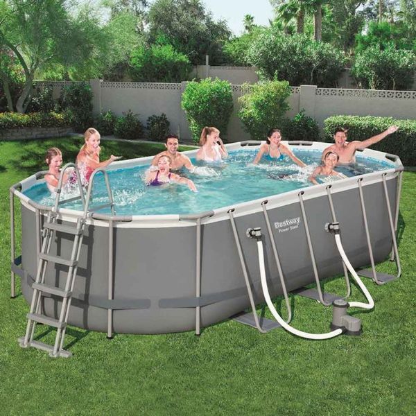Каркасный бассейн Bestway 56710 (549 х 274 х 122 , карт. фильтр, лестница, тент) 20854 фото