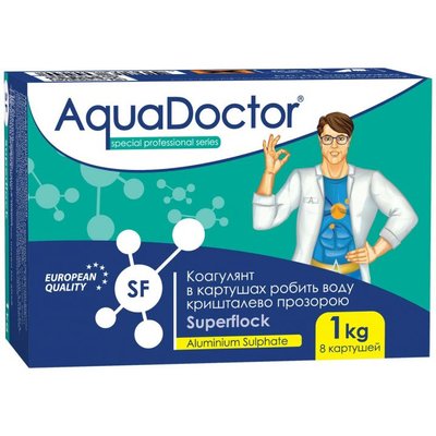 Коагулюючий засіб в картушах AquaDoctor Superflock 1 кг 2499 фото