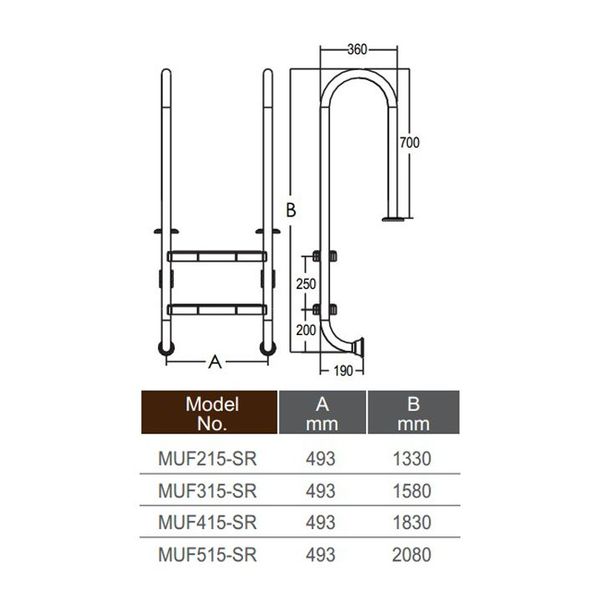 Лестница MUF315-SR -MURO 3 cт фланец 20534 фото