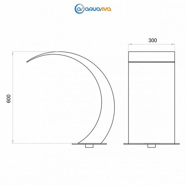 Водопад AquaViva акриловый 600*300мм, RGB LED 25225 фото