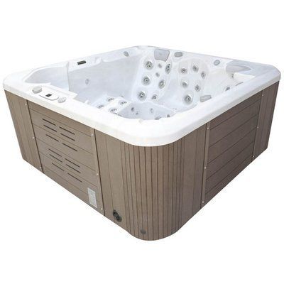 Гідромасажний басейн IQUE Dreamline-II 2200-II-DD-BP (WiFi) (220х220х96) Brushed walnut 26053 фото