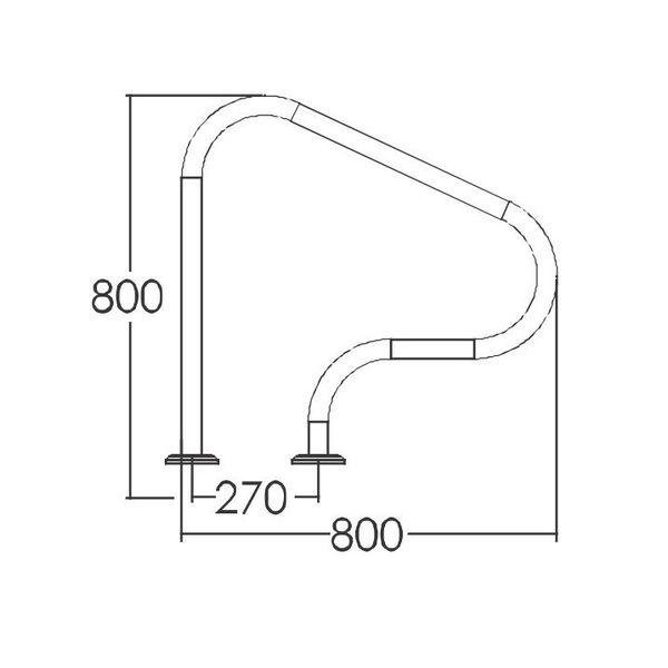 Поручень для басейну ARP-F (AISI-316) к-т з 2шт 7205 фото